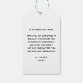 Chic Afstuderen Foto Modern Custom Graduation Part Cadeaulabel (Achterkant)