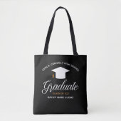 Chic Afstuderen gepersonaliseerde klasse van 2025 Tote Bag (Voorkant)