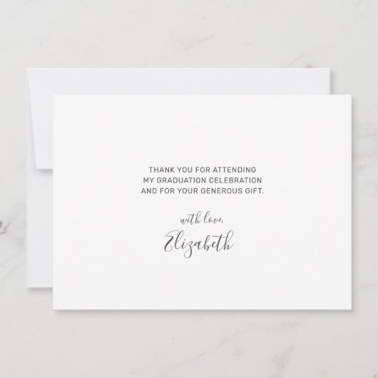 Chic Afstuderen Gold Pet - Dank u wel Bedankkaart (Achterkant)