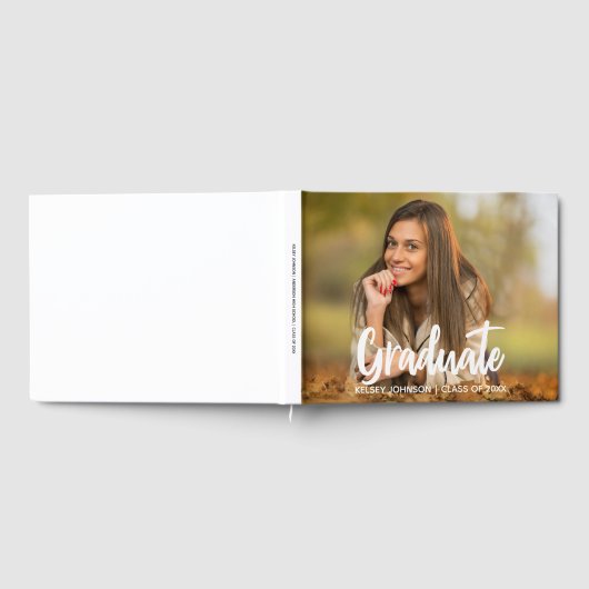 Chic Afstuderen het Moderne Afstuderen van de Foto Gastenboek (Volledig)