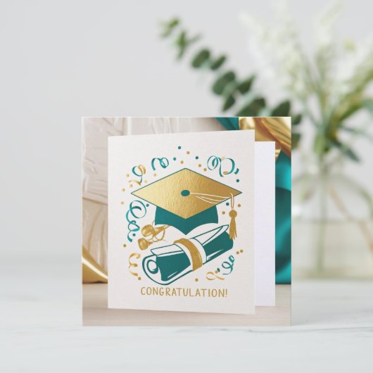 Chic Afstuderen Kaart (Staand voorkant)