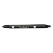 Chic Afstuderen Keepomwille Black Gold Custom Scho Zwarte Inkt Pen (Voorkant)