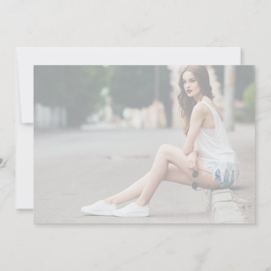 Chic Afstuderen met handgeschreven scriptbedekking Bedankkaart (Achterkant)