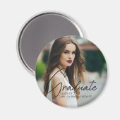 Chic Afstuderen met handgeschreven scriptbedekking Magneet (Voorkant / Achterkant)