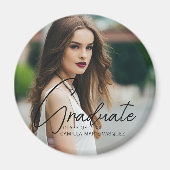 Chic Afstuderen met handgeschreven scriptbedekking Magneet (Voorkant)