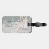 Chic Afstuderen Photo Black Script-Afstuderen Bagagelabel (Achterkant horizontaal)