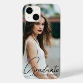 Chic Afstuderen Photo Black Script-Afstuderen Case-Mate iPhone Case (Achterkant)