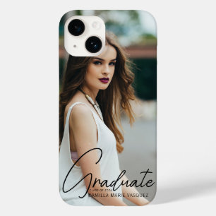Chic Afstuderen Photo Black Script-Afstuderen Case-Mate iPhone 14 Hoesje