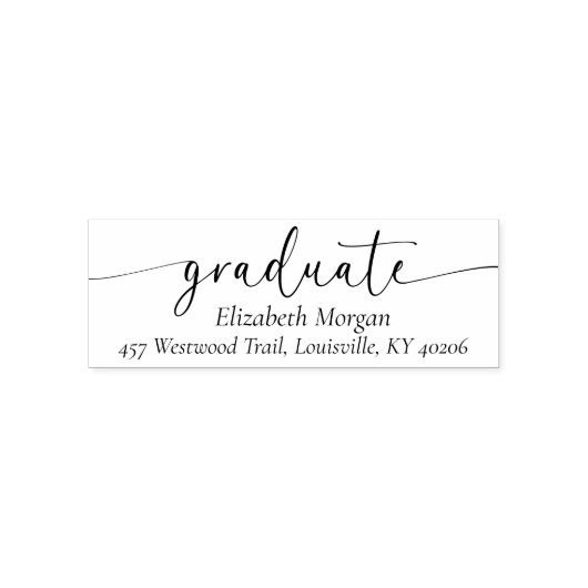 Chic Afstuderen retouradres Zelfinktende Stempel (Design)
