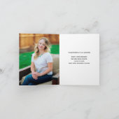 Chic Afstuderen senior foto gevouwen Afstuderen Aankondiging (Binnen)