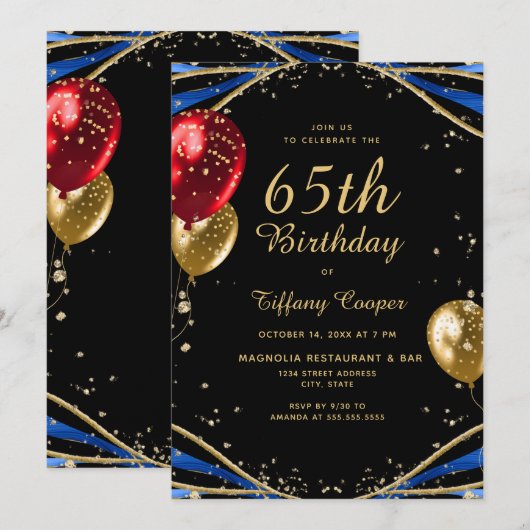 Chic Agate 65e verjaardag Kaart (Voorkant / Achterkant)