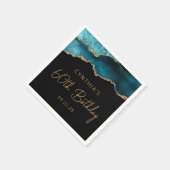 Chic Agate Geode Blauwgroen Gold 60e verjaardag Servet (Hoek)