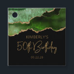 Chic Agate Geode Green Gold 50th Birthday Party Bedankjes Labels<br><div class="desc">Deze chic, glamoureuze, 50ste verjaardagsfeestlabels voorzien een waterverf afbeelding van een geo van een geit in groene tinten met faux gouden glitter-hoogtepunten. De woorden "50th Birthday" staan in faux Gold glitter in een decoratief modern handschrift. Pas het aan met de naam van de gast van eer en de datum in...</div>