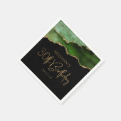 Chic Agate Geode Groen Goud 30e Verjaardag Servet (Hoek)