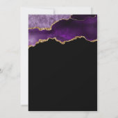 Chic Agate Geode Paars Gold Vrijgezellenfeest Kaart (Achterkant)