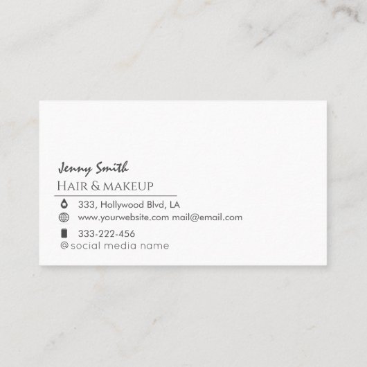 Chic agate geode professionele gouden folie visitekaartje (Achterkant)