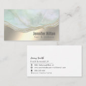 Chic agate geode professionele gouden folie visitekaartje (Voorkant / Achterkant)