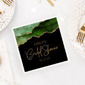 Chic Agate Hunter Green Gold Vrijgezellenfeest Servet