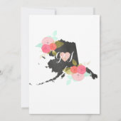 Chic Alaska State Bloemen Bruids Douche Uitnodigin Kaart (Achterkant)