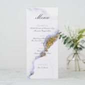 Chic Alcohol Ink Handgemaakte Glitter Gouden Platt Menu (Staand voorkant)