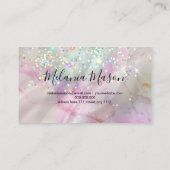 Chic Alcohol Ink Makeup Artist Holographic Glitter Visitekaartje (Achterkant)