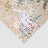 Chic Alice in Wonderland Collage Decoupage Rabbit Tissuepapier (Detail)