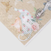 Chic Alice in Wonderland Collage Ontvangt Alice Tissuepapier (Detail)