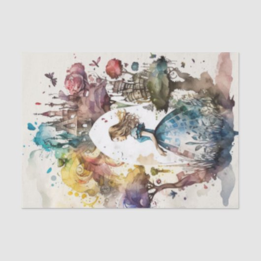 Chic Alice in Wonderland ontkoppeling Tissuepapier (Voorkant)