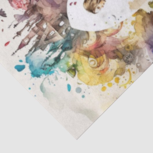 Chic Alice in Wonderland ontkoppeling Tissuepapier (Detail)