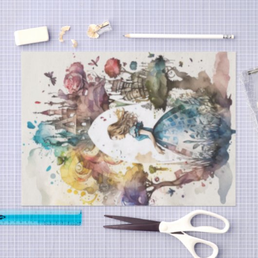 Chic Alice in Wonderland ontkoppeling Tissuepapier (Craft)