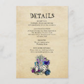 Chic  Alice in Wonderland Wedding Details Informatiekaartje (Voorkant)