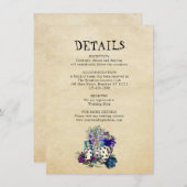 Chic  Alice in Wonderland Wedding Details Informatiekaartje (Voorkant / Achterkant)