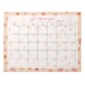 Chic Alice 'Tea Party Mocha Maandelijkse Planner Notitieblok (Voorkant)