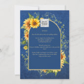 Chic All-in-1 Rotische zonnebloemen BLUE Yellow We Kaart (Achterkant)