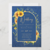 Chic All-in-1 Rotische zonnebloemen BLUE Yellow We Kaart (Voorkant)