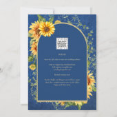 Chic All-in-1 Rotische zonnebloemen BLUE Yellow We Kaart (Achterkant)