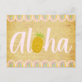  Chic Aloha Pineapple Uitnodiging Briefkaart (Voorkant)