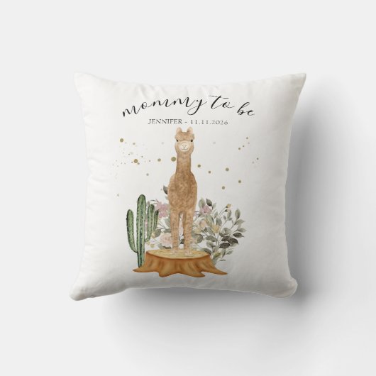 Chic alpaca new mom Mommy to be Kussen (Achterkant)