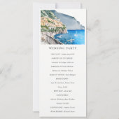Chic Amalfi Coast Italy Landscape Wedding Programm Kaart (Achterkant)
