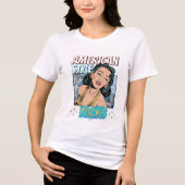 Chic Amerikaanse vrouw grafisch T-shirt (Voorkant)
