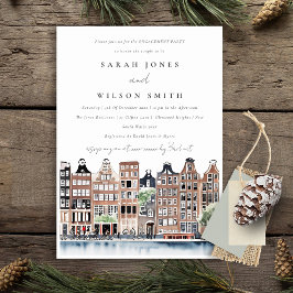 Chic Amsterdam Dutch Canal Landscape Verloving Kaart