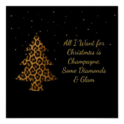 Chic and Glamorous Christmas Design Perfect Poster (Voorkant)