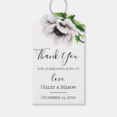 Chic Anemone bruiloft dank u cadeau Label Cadeaulabel (Voorkant)