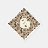 Chic Anemones Sparkle Autumn Wedding Servet (Hoek)