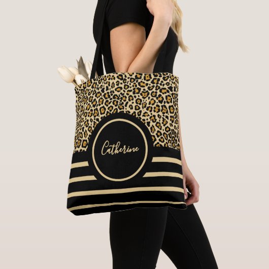 Chic Animal Skin Leopard Pattern  Tote Bag (Dichtbij)