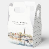 Chic Annapolis Maryland Waterverf bruiloft Bedankdoosjes (Geopend)