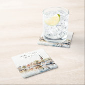 Chic Annapolis Maryland Waterverf bruiloft Kartonnen Onderzetters (Insitu)