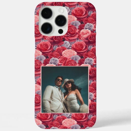Chic Anniversary Keepsake Rose Flower Photo  Case-Mate iPhone Case (Achterkant)