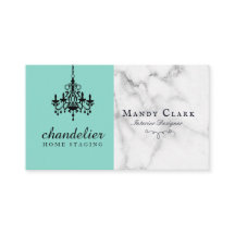 Chic Antiek Black Chandelier Marble Visitekaartje