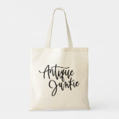 Chic Antiek Liefhebber Schrift Tote Bag (Achterkant)